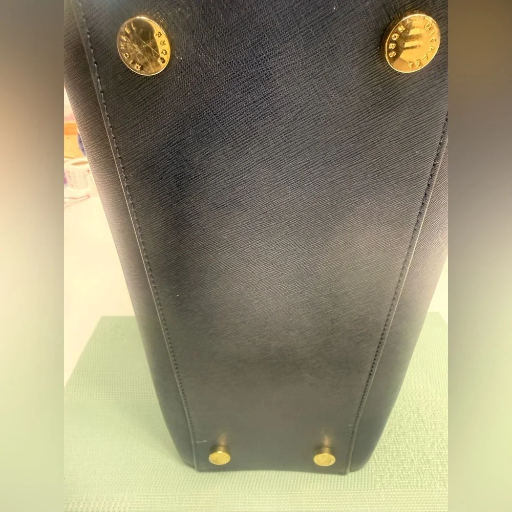 Michael Kors Dark Blue Studded Satchel-Large- Like New